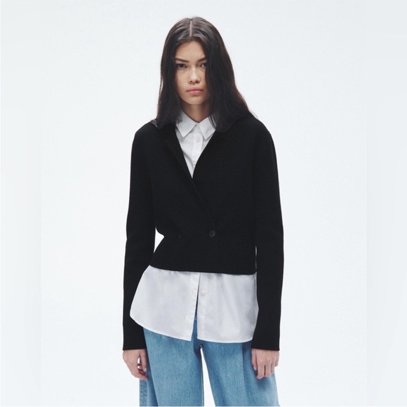 Rag & Bone Joy Merino Wool Blazer Jacket Sweater - Picture 1 of 13